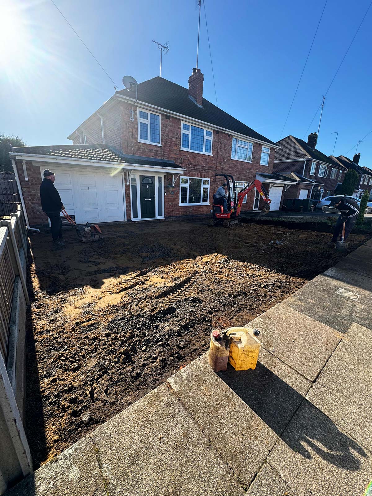 Before Tarmac Driveway Installation Monkspath, Solihull